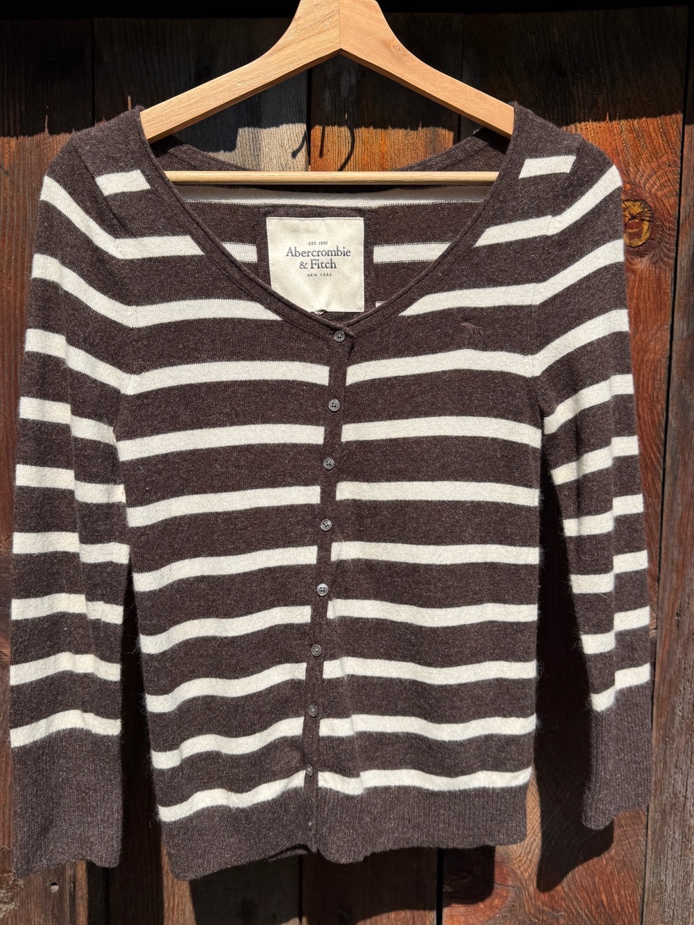 Abercrombie & Fitch Rabbit Hair Blend Striped Sweater | Y2K